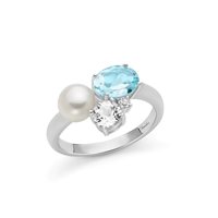 Ring Miluna Woman in Silver Perla PLI1766M16